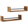 Półka ścienna 2 pcs Stare drewno 60 x 16 x 14 cm