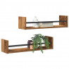 Półka ścienna 2 pcs Stare drewno 60 x 16 x 14 cm