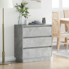 Szafka Nocna z szufladą Betonowy szary 71 x 34,5 x 75 cm