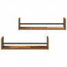 Półka ścienna 2 pcs Stare drewno 60 x 16 x 14 cm