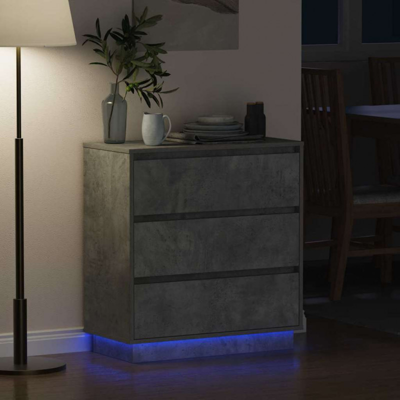 Szafka Nocna z szufladą Betonowy szary 71 x 34,5 x 75 cm