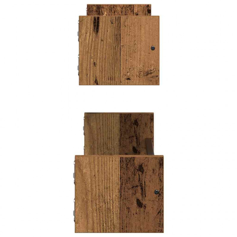 Półka ścienna 2 pcs Stare drewno 60 x 16 x 14 cm