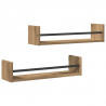 Półka ścienna 2 pcs Dąb rzemieślniczy 60 x 16 x 14 cm