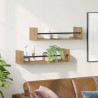 Półka ścienna 2 pcs Dąb rzemieślniczy 60 x 16 x 14 cm