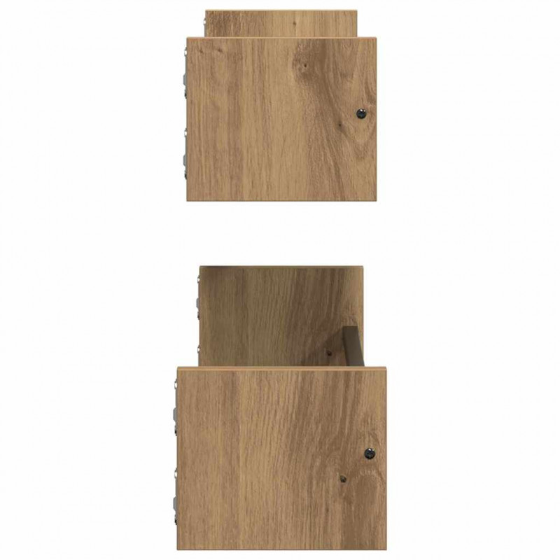 Półka ścienna 2 pcs Dąb rzemieślniczy 60 x 16 x 14 cm