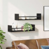 Półka ścienna 2 pcs Czarny Dąb 60 x 16 x 14 cm