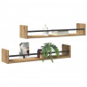 Półka ścienna 2 pcs Dąb rzemieślniczy 80 x 16 x 14 cm