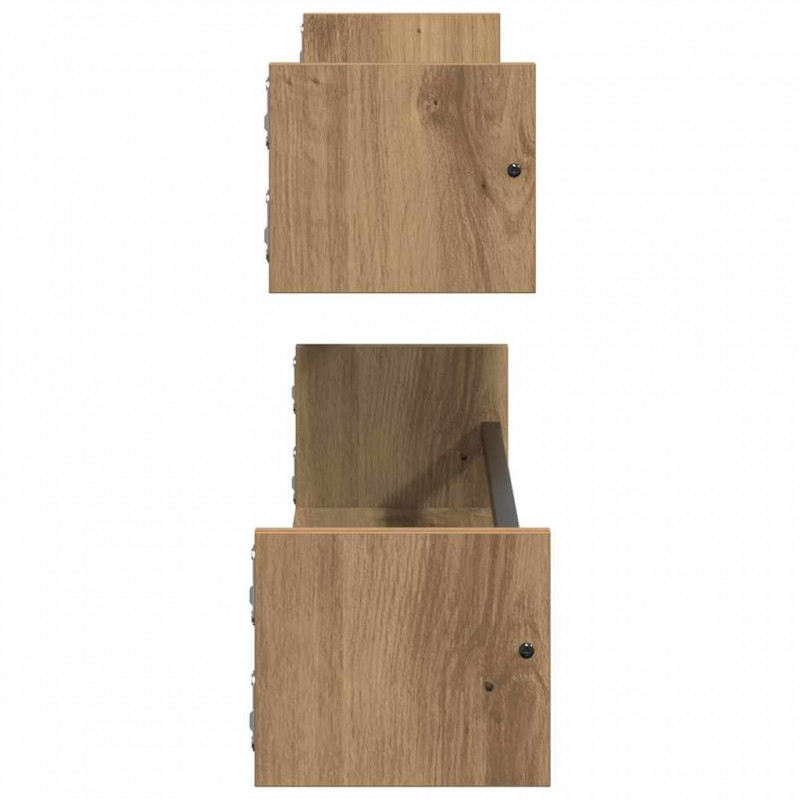 Półka ścienna 2 pcs Dąb rzemieślniczy 80 x 16 x 14 cm