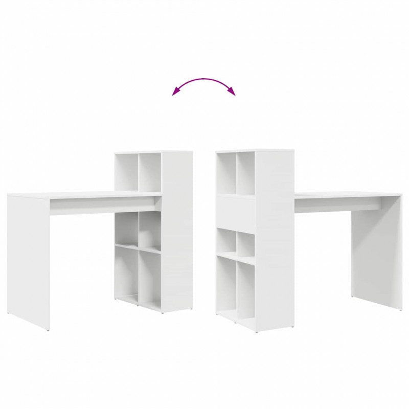 Biurko Biały 108 x 55 x 103.5 cm Materiał drewnopochodny