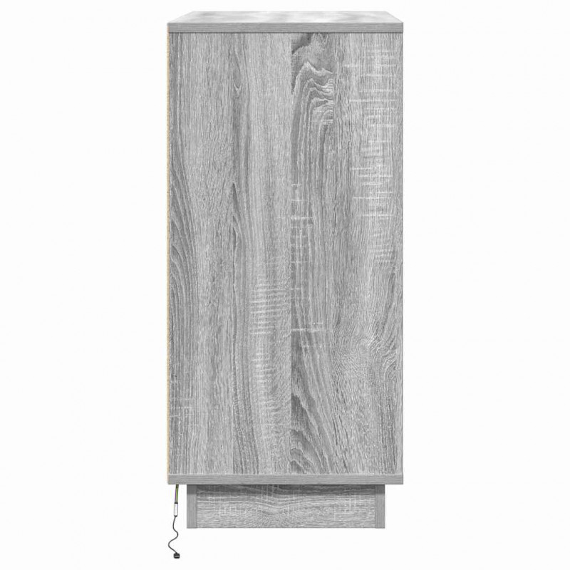 Szafka Nocna Szary 71 x 34,5 x 75 cm Materiał drewnopochodny
