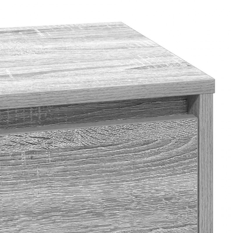 Szafka Nocna Szary 71 x 34,5 x 75 cm Materiał drewnopochodny
