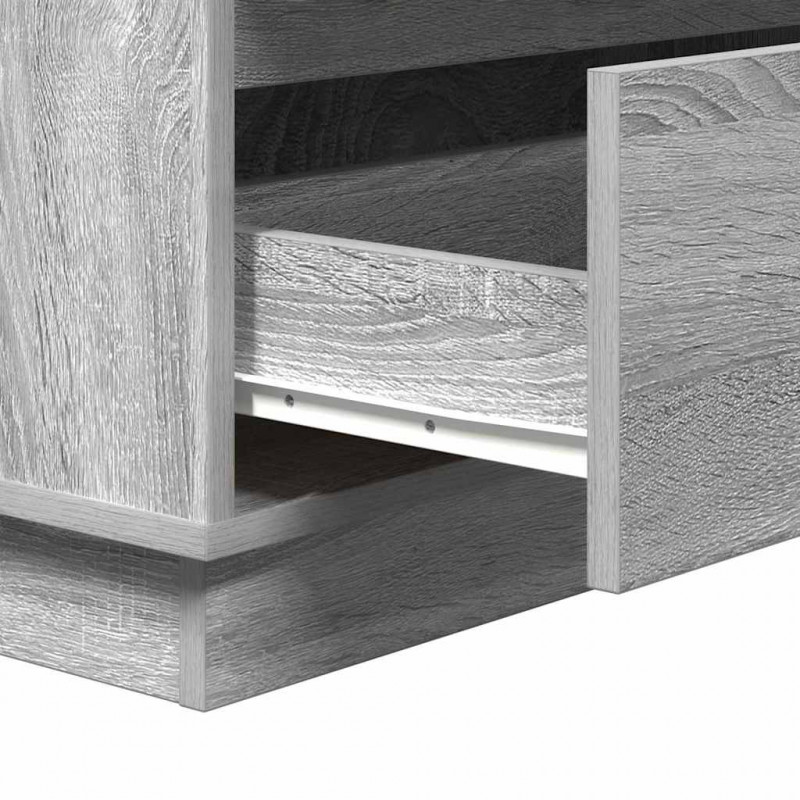 Szafka Nocna Szary 71 x 34,5 x 75 cm Materiał drewnopochodny