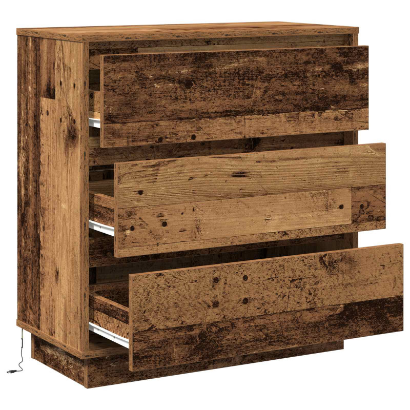 Szafka Nocna z szufladą Stare drewno 71 x 34,5 x 75 cm