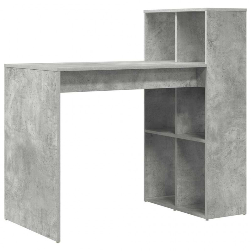 Biurko z półką Betonowy szary 108 x 55 x 103.5 cm