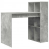 Biurko z półką Betonowy szary 108 x 55 x 103.5 cm