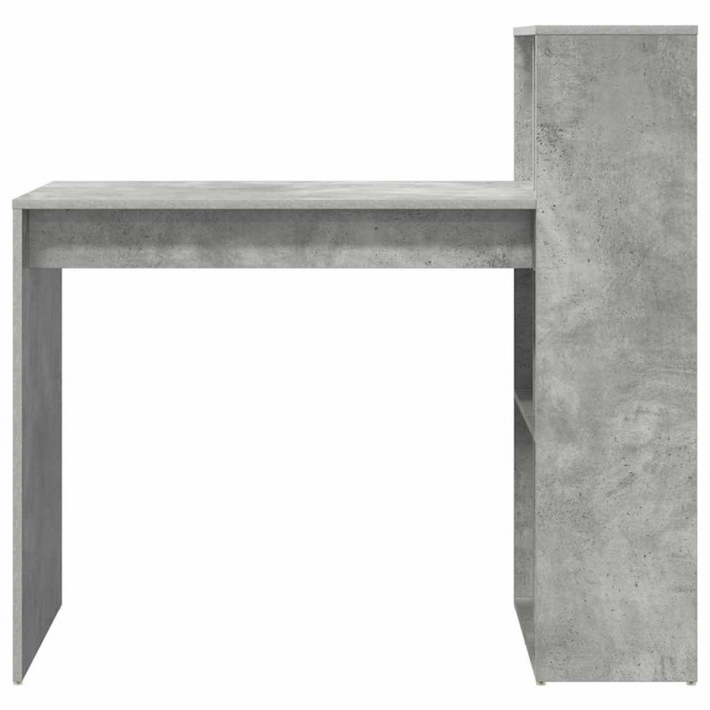 Biurko z półką Betonowy szary 108 x 55 x 103.5 cm