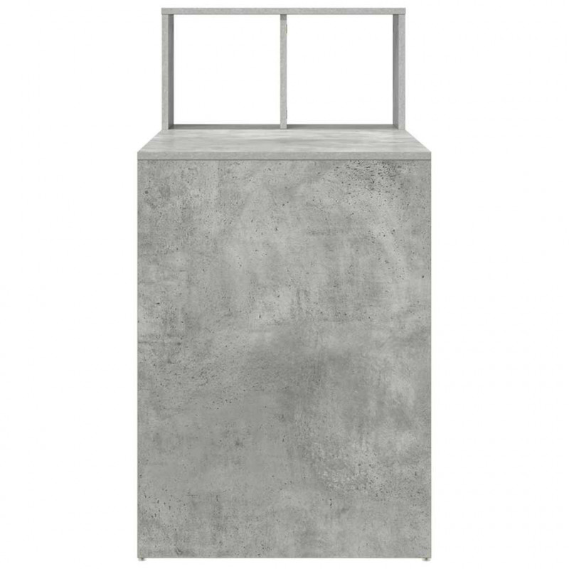 Biurko z półką Betonowy szary 108 x 55 x 103.5 cm