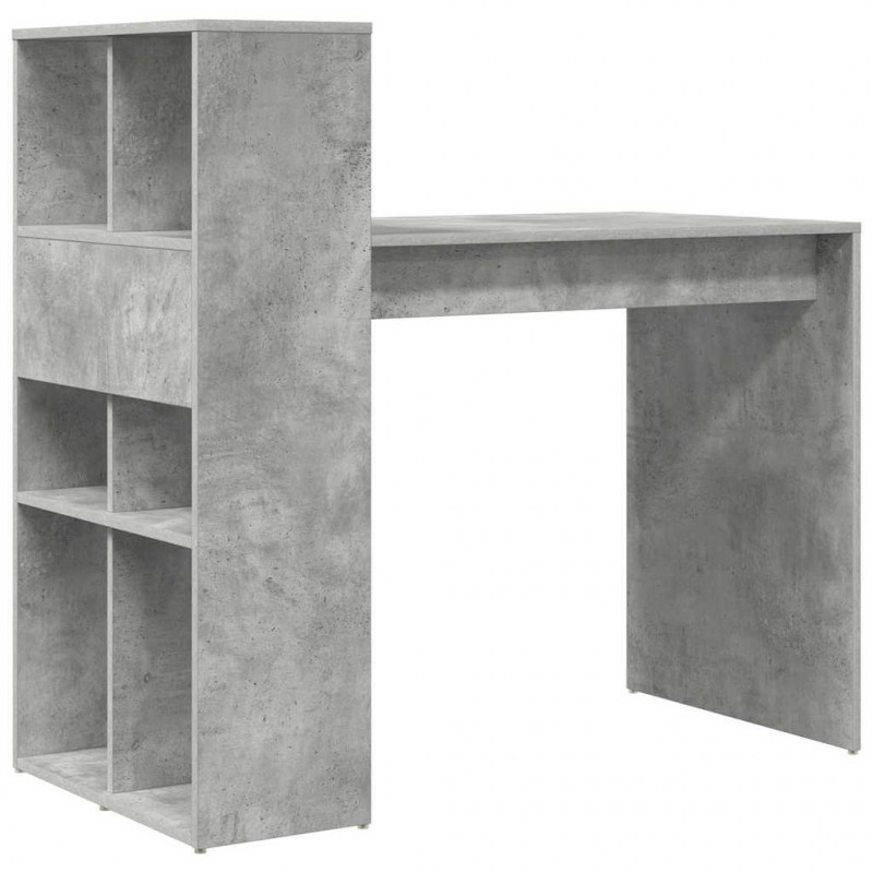 Biurko z półką Betonowy szary 108 x 55 x 103.5 cm