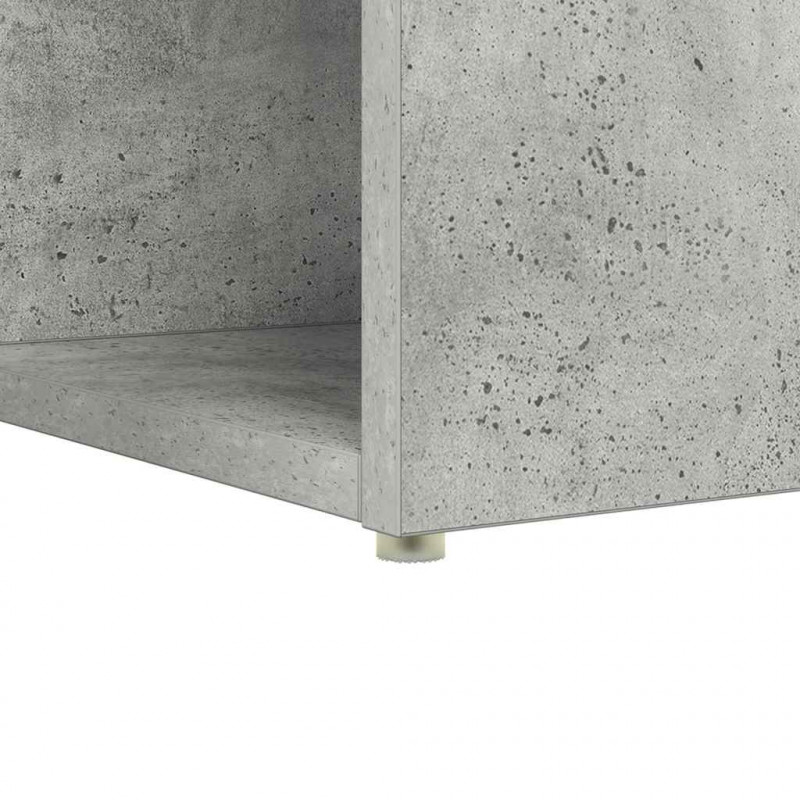 Biurko z półką Betonowy szary 108 x 55 x 103.5 cm