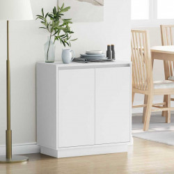Komoda LED Biały 71 x 34,5 x 75 cm Materiał drewnopochodny