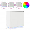 Komoda LED Biały 71 x 34,5 x 75 cm Materiał drewnopochodny