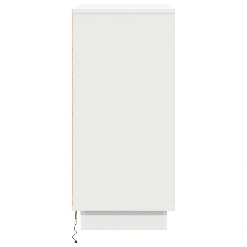Komoda LED Biały 71 x 34,5 x 75 cm Materiał drewnopochodny
