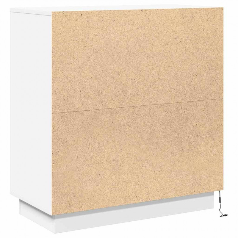 Komoda LED Biały 71 x 34,5 x 75 cm Materiał drewnopochodny