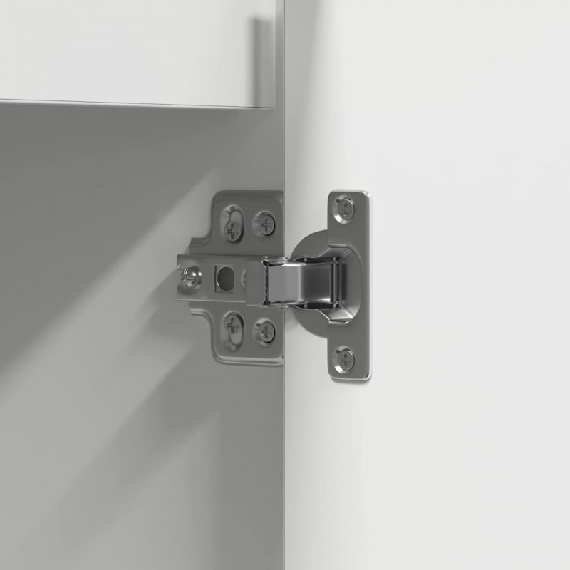 Komoda LED Biały 71 x 34,5 x 75 cm Materiał drewnopochodny