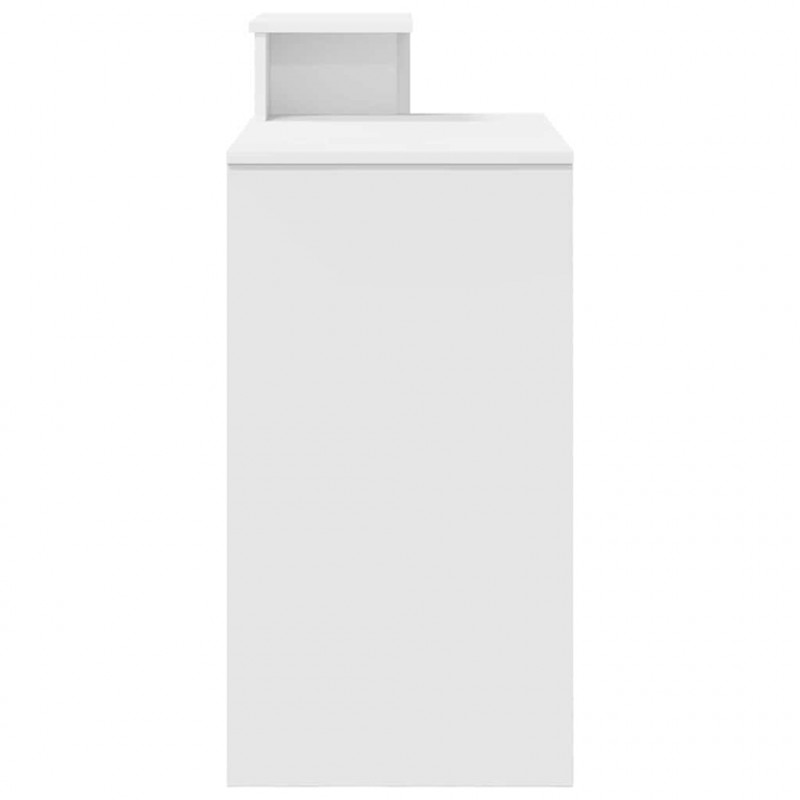 Biurko z półką Biały 106 x 41 x 88.5 cm Materiał drewnopochodny