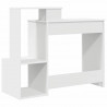 Biurko z półką Biały 106 x 41 x 88.5 cm Materiał drewnopochodny