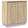 Komoda LED Dąb Sonoma 71 x 34,5 x 75 cm Materiał drewnopochodny