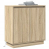 Komoda LED Dąb Sonoma 71 x 34,5 x 75 cm Materiał drewnopochodny