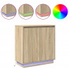 Komoda LED Dąb Sonoma 71 x 34,5 x 75 cm Materiał drewnopochodny