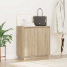 Komoda LED Dąb Sonoma 71 x 34,5 x 75 cm Materiał drewnopochodny
