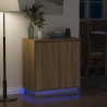 Komoda LED Dąb Sonoma 71 x 34,5 x 75 cm Materiał drewnopochodny