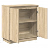 Komoda LED Dąb Sonoma 71 x 34,5 x 75 cm Materiał drewnopochodny