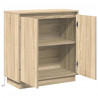 Komoda LED Dąb Sonoma 71 x 34,5 x 75 cm Materiał drewnopochodny