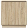 Komoda LED Dąb Sonoma 71 x 34,5 x 75 cm Materiał drewnopochodny