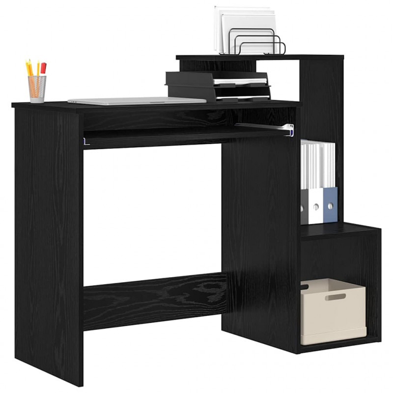 Biurko Czarny Dąb 106 x 41 x 88.5 cm Materiał drewnopochodny