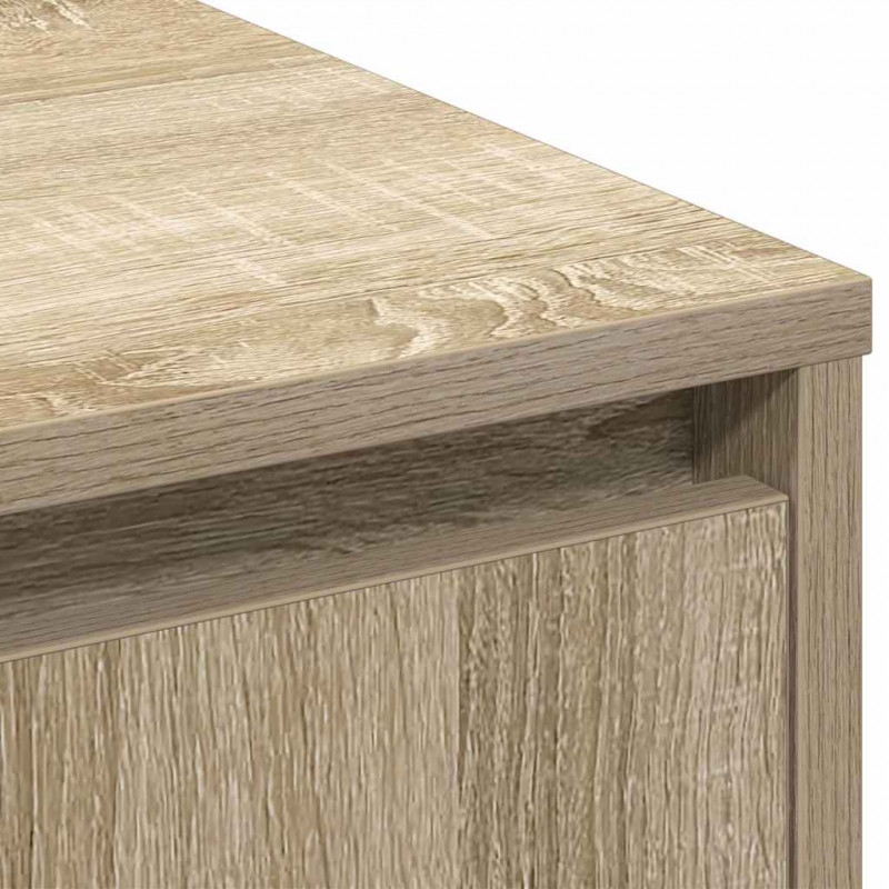 Komoda LED Dąb Sonoma 71 x 34,5 x 75 cm Materiał drewnopochodny