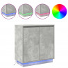 Komoda LED Ze LED Lights Betonowy szary 71 x 34,5 x 75 cm