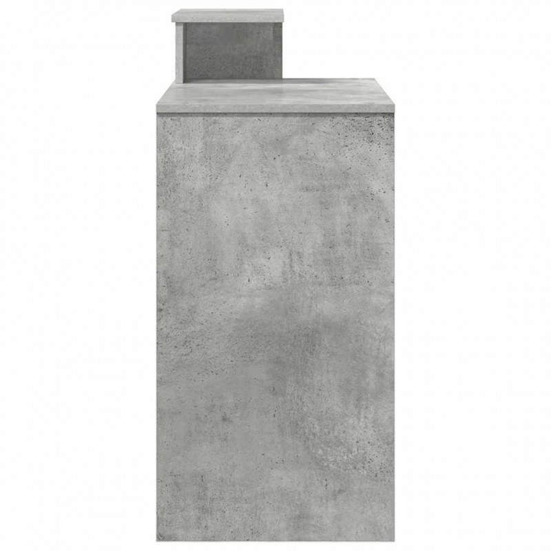 Biurko z szufladą z półką Betonowy szary 106 x 41 x 88.5 cm