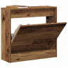 Szafka na buty z półką z drzwiami Stare drewno 60 x 21 x 57 cm