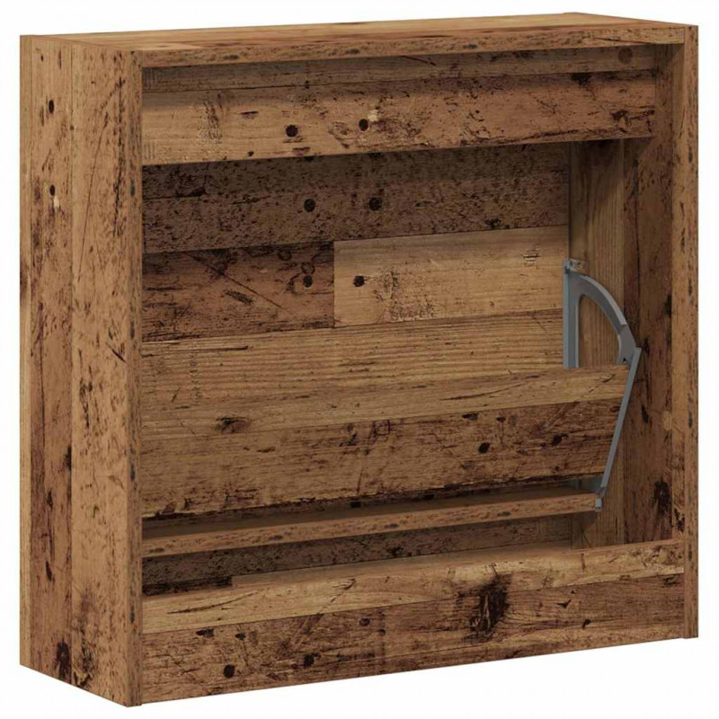 Szafka na buty z półką z drzwiami Stare drewno 60 x 21 x 57 cm