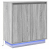 Komoda LED Ze LED Lights z półką Szary Sonoma 71 x 34,5 x 75 cm