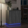 Komoda LED Ze LED Lights z półką Szary Sonoma 71 x 34,5 x 75 cm
