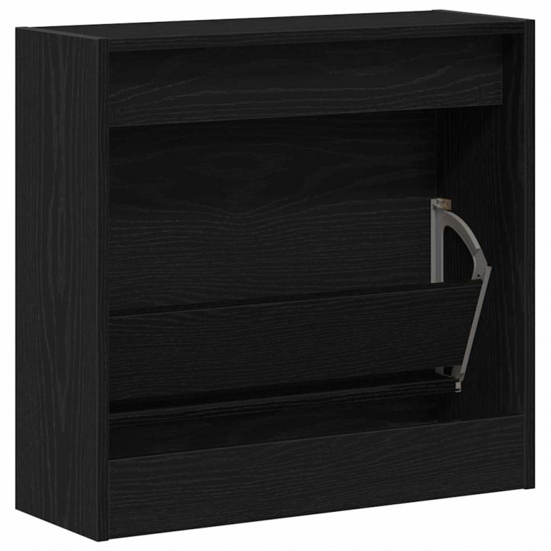 Szafka na buty z półką z drzwiami Czarny Dąb 60 x 21 x 57 cm