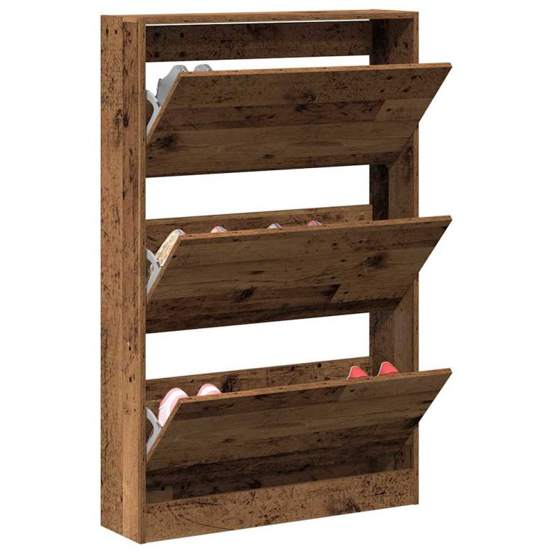 Szafka na buty z półką Stare drewno 80 x 21 x 125,5 cm