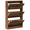 Szafka na buty z półką Stare drewno 80 x 21 x 125,5 cm