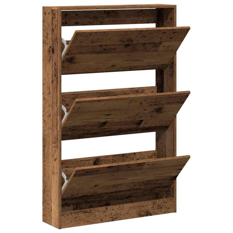 Szafka na buty z półką Stare drewno 80 x 21 x 125,5 cm